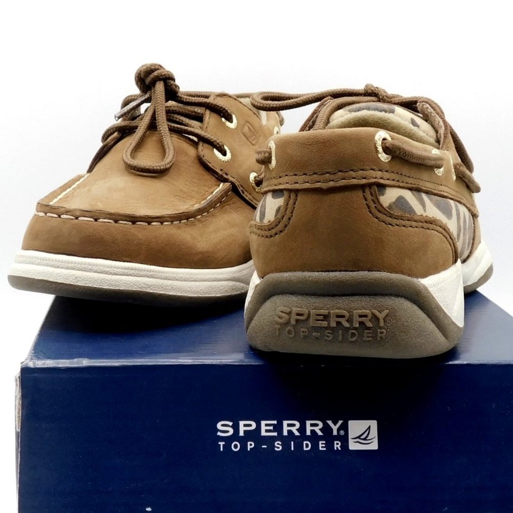 Sperry Top Sider Girls Intrepid Choc Leopard Boat